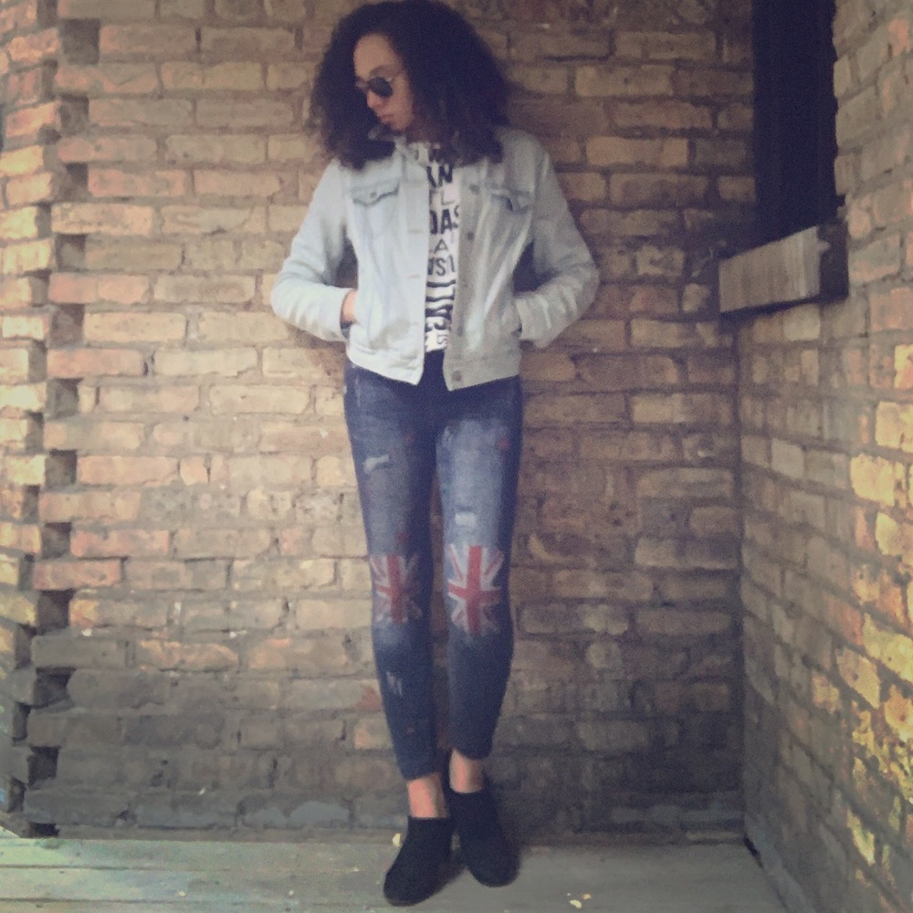 Union Jack Flag Jeggings